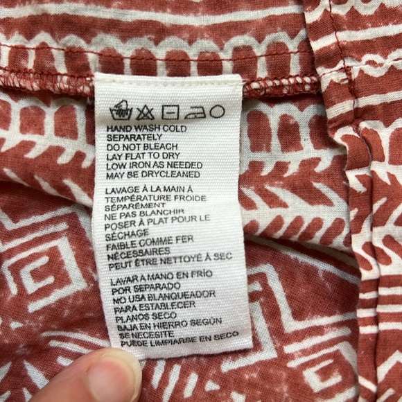 CLEOBELLA Joely Midi Dress Organic Cotton Southwestern Boho Print Rust Copper M - Picture 12 of 13